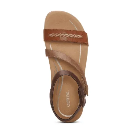 Clearance Gabby Adjustable Comfort Sandal – Cognac Multi Women Women's Sandals