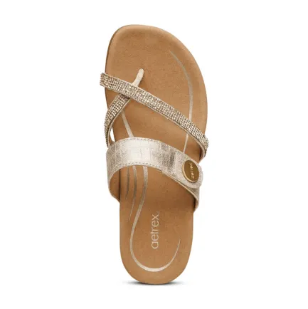 Discount Izzy Sparkle Gold Women's Comfort Sandal Women Women's Sandals
