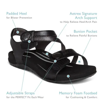 Best Jess Women's Black Sandal Women Women's Sandals