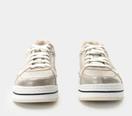 Discount Alyster Cream Retro Lace-up Sneaker Women Women's Shoes