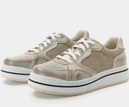Discount Alyster Cream Retro Lace-up Sneaker Women Women's Shoes