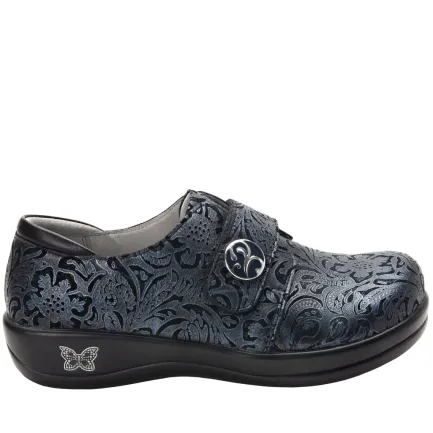 Clearance Joleen Casual Women's Shoe in Navy Swish Print Women Women's Shoes