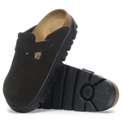 Best Boston Chunky Women's Black Suede Clog Women Women's Shoes