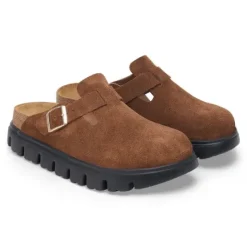 Outlet Boston Chunky Women's Dark Tea Suede Clog Women Women's Shoes
