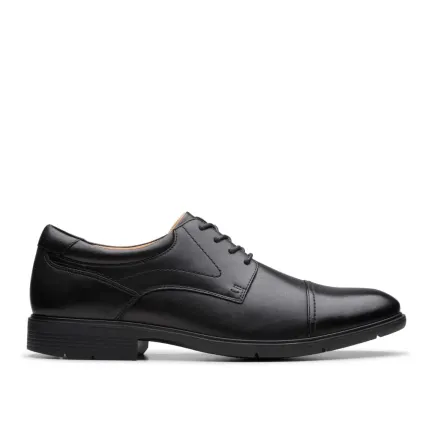 Sale Eldridge Cap Black Leather Dress Shoe Men's Shoes