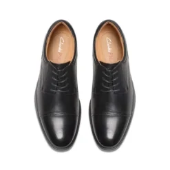 Sale Eldridge Cap Black Leather Dress Shoe Men's Shoes