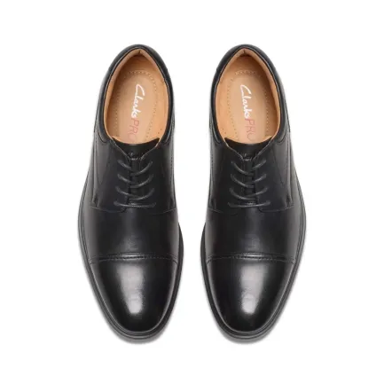 Sale Eldridge Cap Black Leather Dress Shoe Men's Shoes