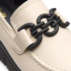 Outlet Loriini Izzy Cream Leather Loafers Women Women's Shoes