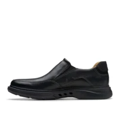 Discount Men's Un Briley Step Black Leather Slip-On Men's Shoes
