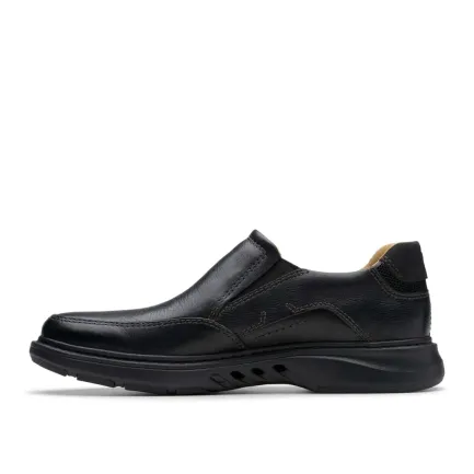 Discount Men's Un Briley Step Black Leather Slip-On Men's Shoes