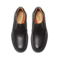 Discount Men's Un Briley Step Black Leather Slip-On Men's Shoes