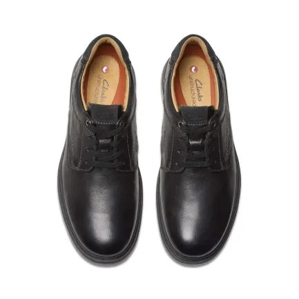 Clearance Un Briley Pace Men's Black Leather Shoes Men's Shoes