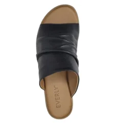 Clearance Lauren 04 Black Women's Slide Sandal Women Women's Sandals