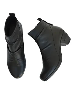 Outlet Monica Soft Black Leather Women's Boot Women Women's Boots
