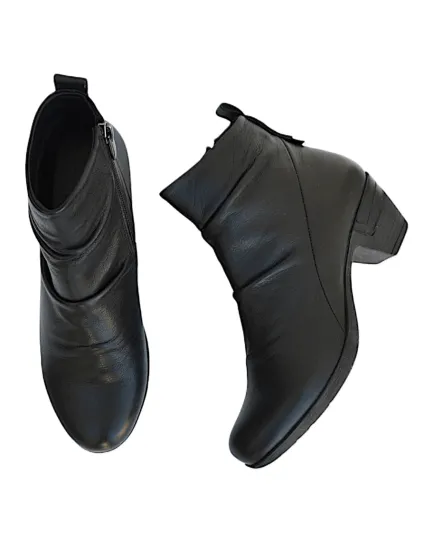Outlet Monica Soft Black Leather Women's Boot Women Women's Boots