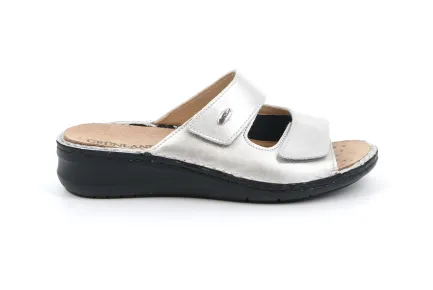 Outlet Women's Comfort 2-Strap Slide CE0259-SLVR Women Women's Sandals