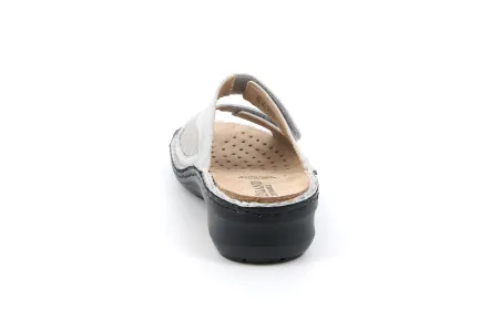Outlet Women's Comfort 2-Strap Slide CE0259-SLVR Women Women's Sandals