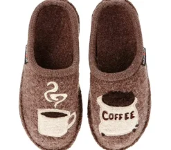 Outlet Coffee soft, natural wool Slipper Women Women's Slippers