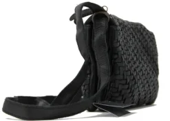 New JANE - Black Weave Crossbody Handbags