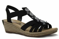 New Ladies 624B4-00 Decorative Wedge Sandal Women Women's Sandals