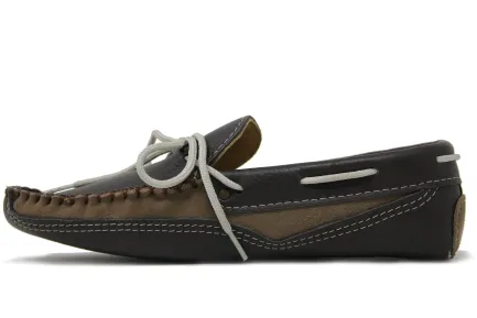 Clearance Leather and Suede Moccasin Men's Slippers