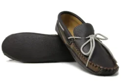 Clearance Leather and Suede Moccasin Men's Slippers