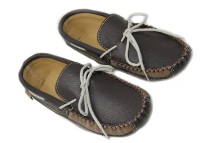 Clearance Leather and Suede Moccasin Men's Slippers