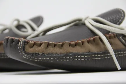 Clearance Leather and Suede Moccasin Men's Slippers