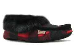 Fashion Moccasin Plaid Fur Women Women's Slippers