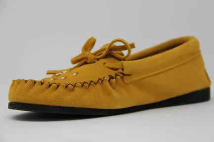 Hot Moccasins Beaded Crepe Sole Women Women's Slippers