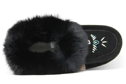 Online Moccasins Beaded Fur Collar Women Women's Slippers