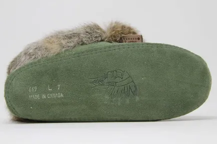 Hot Moccasins Beaded Fur Collar Women Women's Slippers