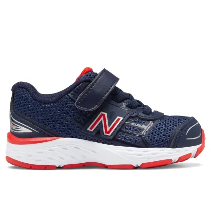 Hot Kids Navy Infant Baby Velcro Runner Kids Kid's Athletic