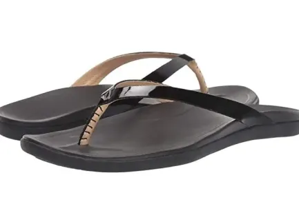 Outlet Ho'opio Women's Sandals - Black Patent Women Women's Sandals