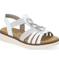 Clearance D2073-80 White Women's Elastic Sandal Women Women's Sandals