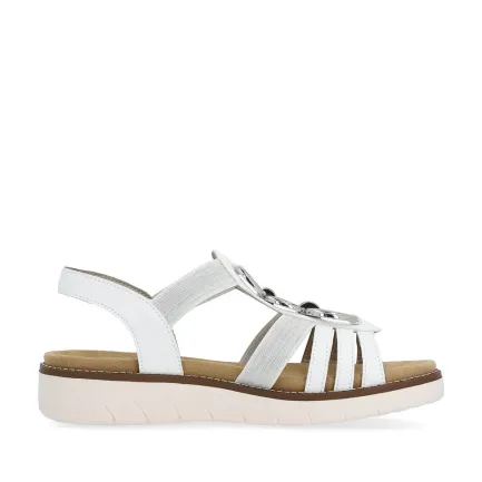 Clearance D2073-80 White Women's Elastic Sandal Women Women's Sandals