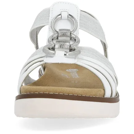 Clearance D2073-80 White Women's Elastic Sandal Women Women's Sandals