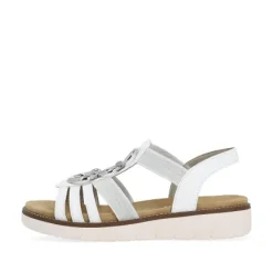 Clearance D2073-80 White Women's Elastic Sandal Women Women's Sandals