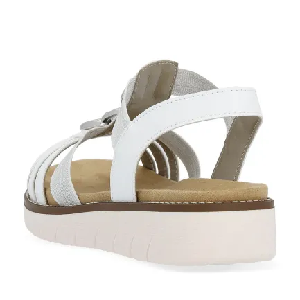 Clearance D2073-80 White Women's Elastic Sandal Women Women's Sandals