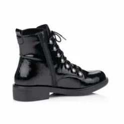 Best R4974-01 Stylish Patent Look Ankle Boot Women Women's Boots