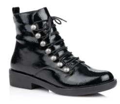 Best R4974-01 Stylish Patent Look Ankle Boot Women Women's Boots