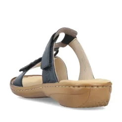 Clearance 60842-14 Navy Women's Slide Sandal Women Women's Sandals