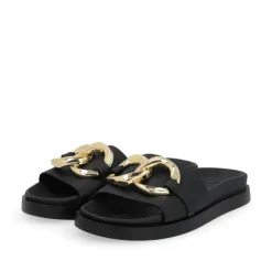 Best W1452-00 REPLY Women's Black Slide Sandal Women Women's Sandals