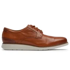 Online Total Motion Craft Plain Toe Brown Leather Shoe Men's Shoes
