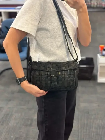 Best Leather Handbag Lala Black Woven Handbags