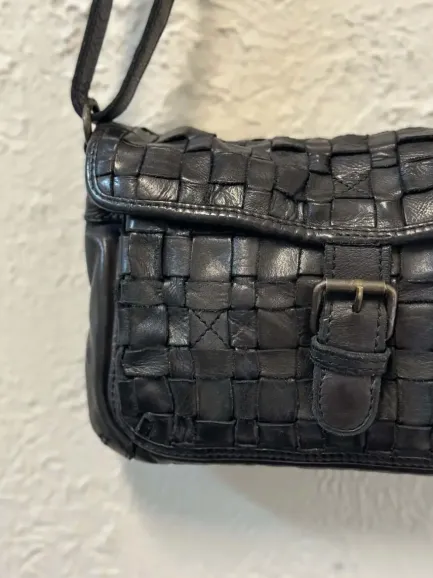Best Leather Handbag Lala Black Woven Handbags